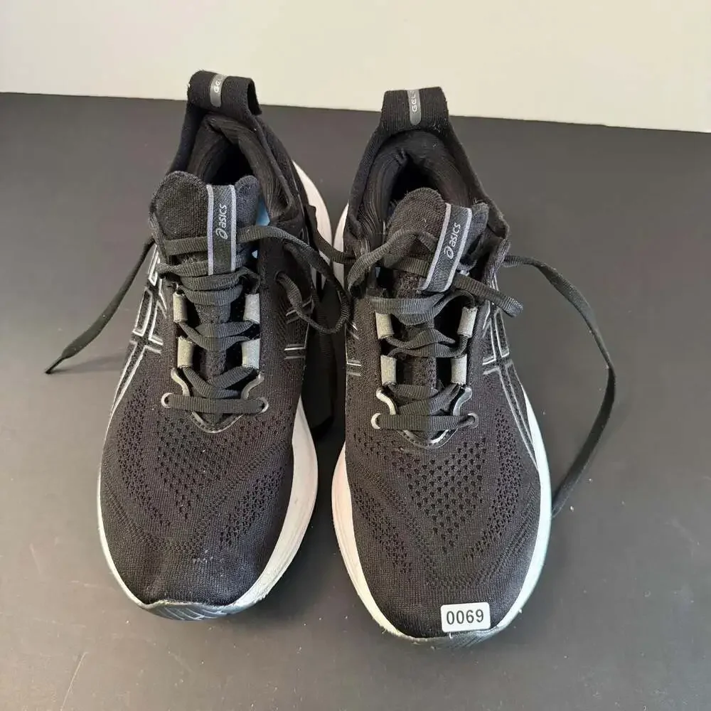 Asics Black and White Men's Athletic Running Sneakers